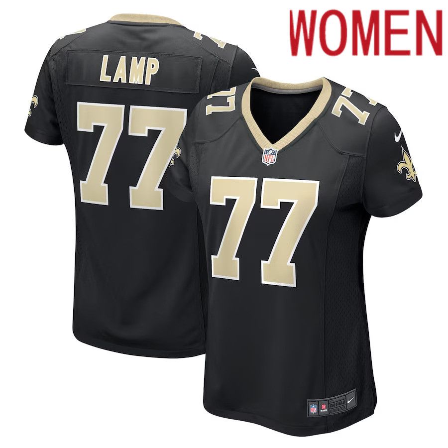 Women New Orleans Saints #77 Forrest Lamp Nike Black Game Player NFL Jersey